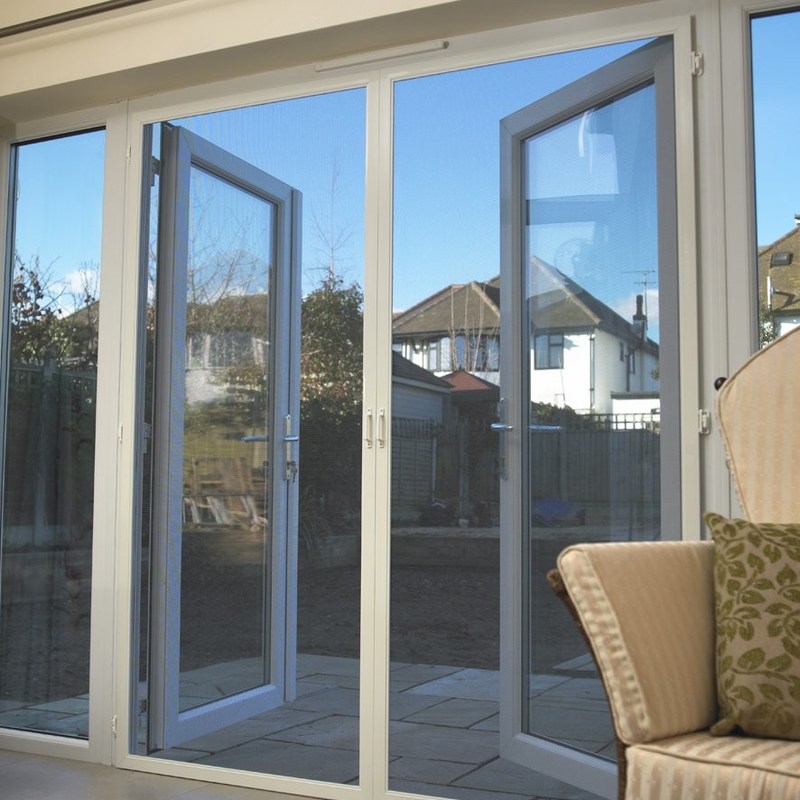 Modern Bathroom Glass Aluminum Hinged Sliding Doors For Residential House aluminum double hinged door Stainless door